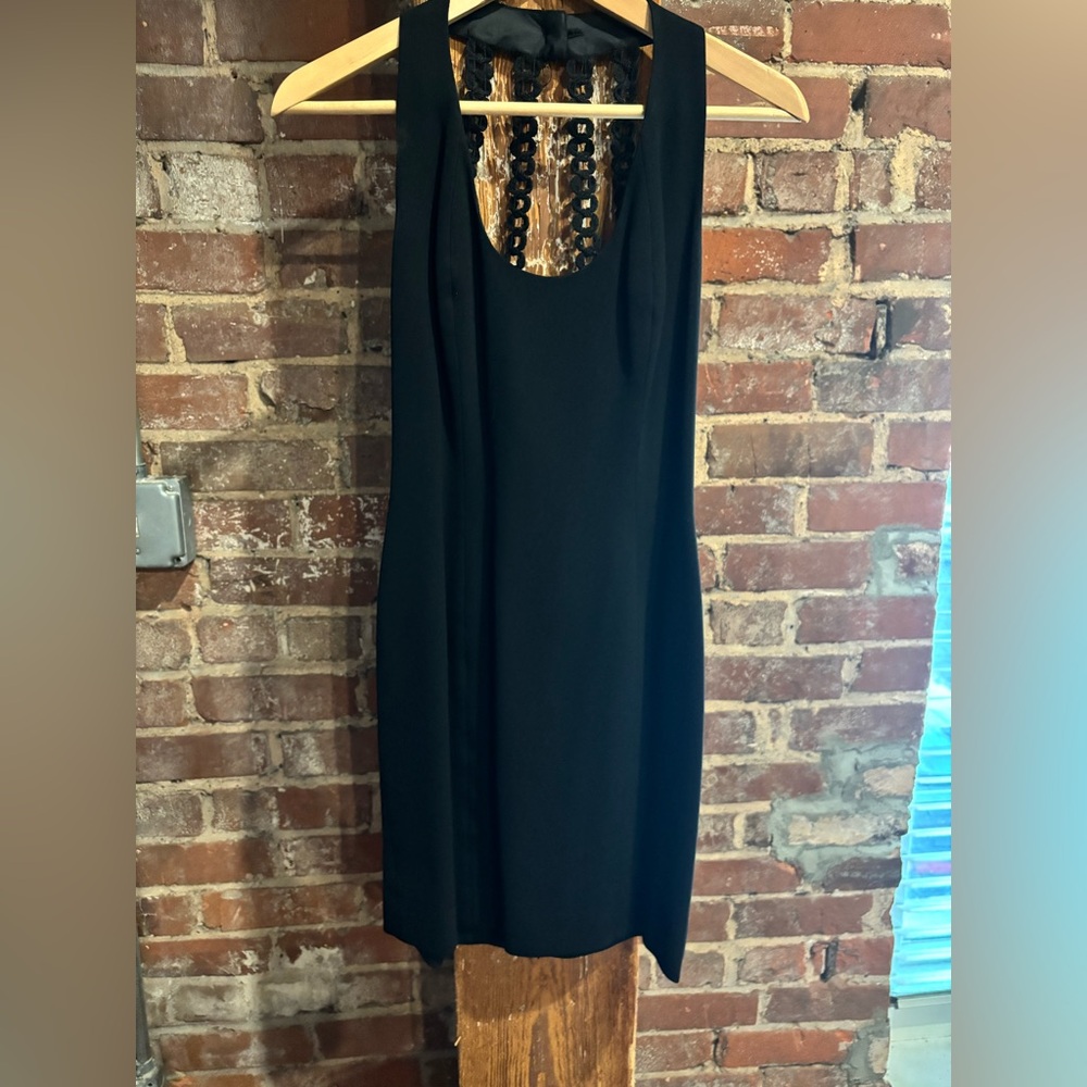Nicole Miller Black Backless Dress